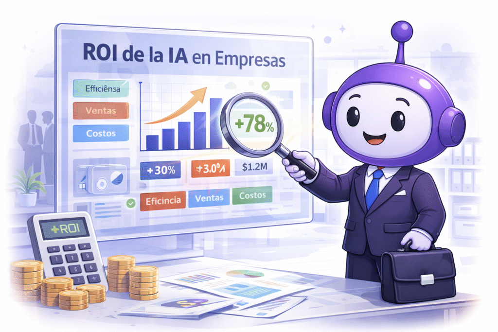 Aprende cómo medir el ROI de la IA y descubre si la inteligencia artificial realmente está haciendo crecer tu empresa. Conoce métricas clave, errores comunes y un framework estratégico para maximizar el retorno.