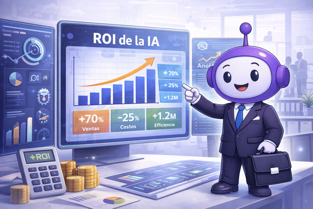 Aprende cómo medir el ROI de la IA y descubre si la inteligencia artificial realmente está haciendo crecer tu empresa. Conoce métricas clave, errores comunes y un framework estratégico para maximizar el retorno.