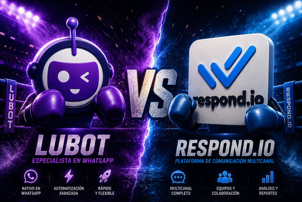 Lubot vs Respond.io: la comparación clave para vender por WhatsApp en 2026
