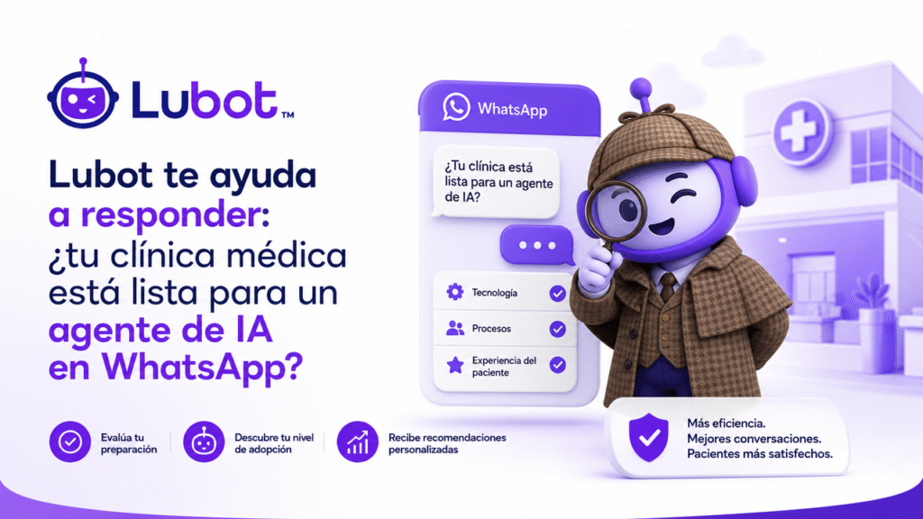 Lubot te ayuda a responder: ¿tu clínica médica está lista para un agente de IA en WhatsApp?