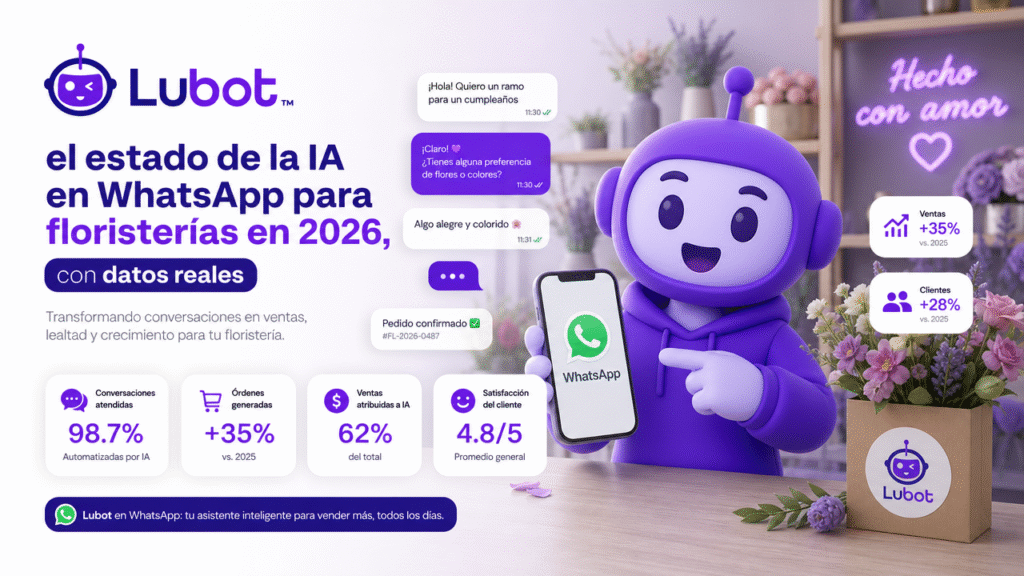 Lubot: el estado de la IA en WhatsApp para floristerías en 2026, con datos reales