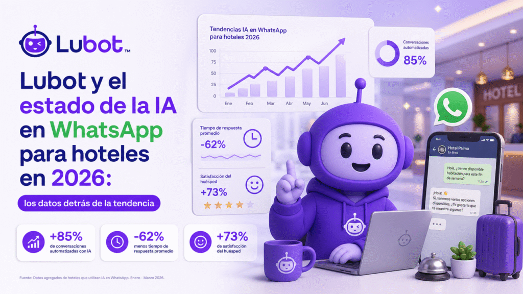 Lubot y el estado de la IA en WhatsApp para hoteles en 2026: los datos detrás de la tendencia