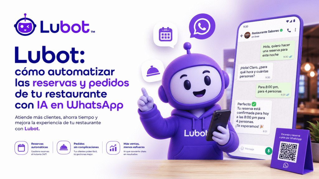 Lubot: cómo automatizar las reservas y pedidos de tu restaurante con IA en WhatsApp