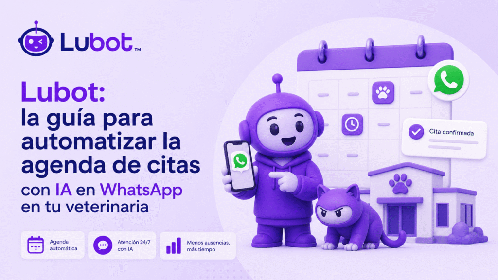 Lubot: la guía para automatizar la agenda de citas con IA en WhatsApp en tu veterinaria